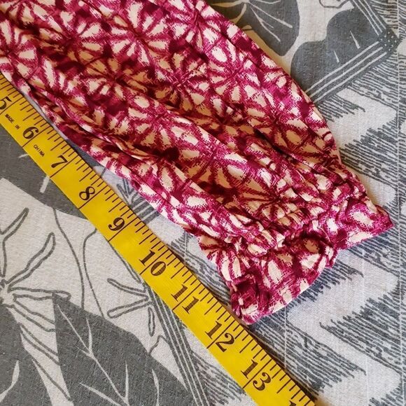 GAP KIDS Girls Tiered Split Neck Dress Acai Berry Pink medium/8 - Picture 8 of 9